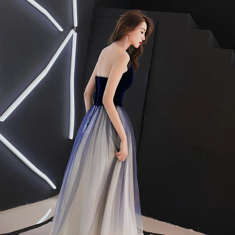 Evening dress skirt female new banquet noble elegant tube top sexy host party annual meeting cocktail dress - Image 2