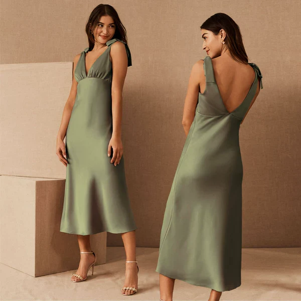 French Style Short Bridesmaid Dress - Image 4