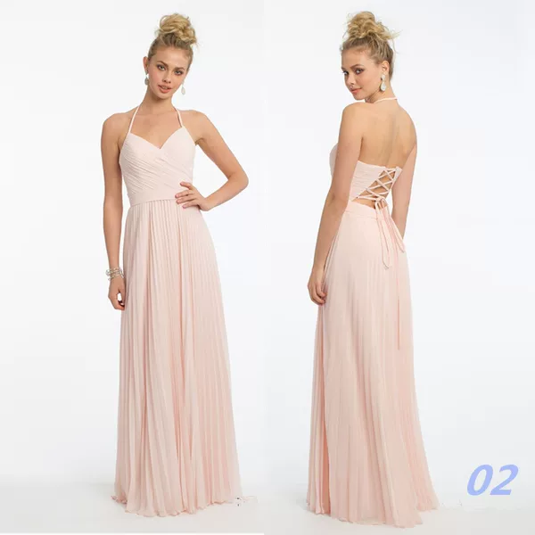 Fuchsia Long Bridesmaid Dress - Image 3