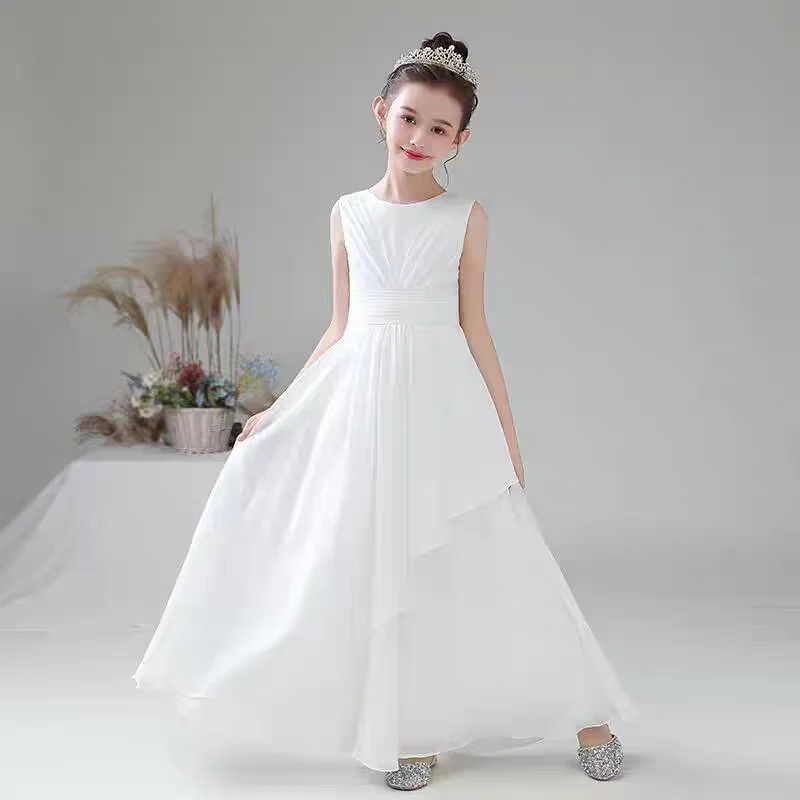 EG-SALE-AME-00170 Girls' Chiffon Performance Dress - Elegant Gown for Piano, Violin, & Stage - Ame Handmadesg - Image 6