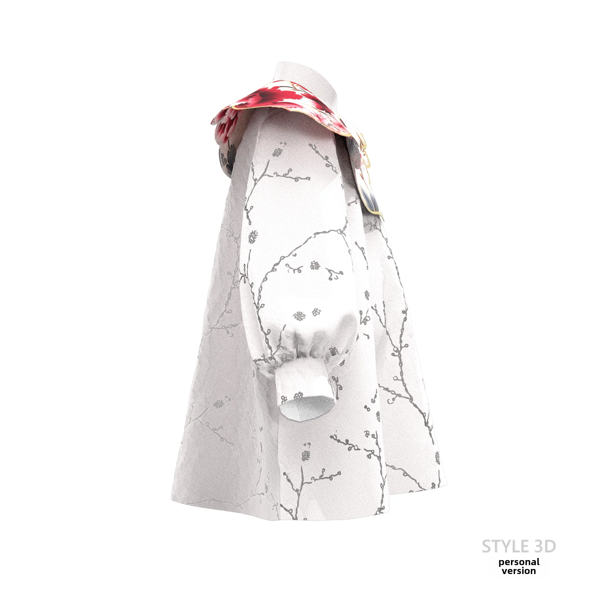 Girls' Jacquard Fabric Stand-Collar Cloud Shoulder Two-Piece Pattern - Image 4