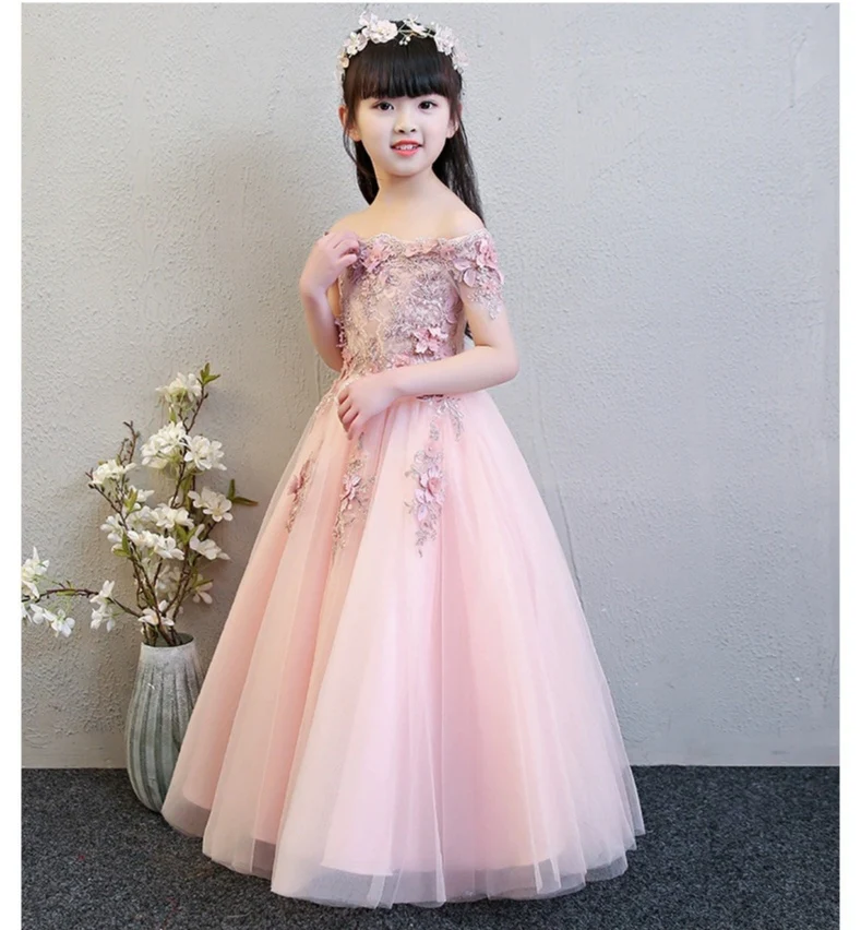 Girls' Princess Evening Dress - Tulle, Lace, Perfect for Weddings, Birthdays & Performances - Image 2