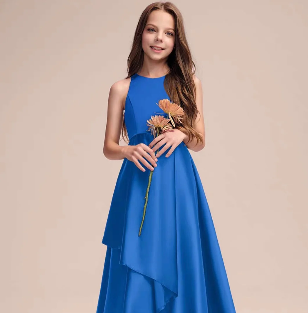 EG-SALE-AME-00126 Elegant Satin Dress for Girls - Perfect for Choir, Orchestra & Special Occasions by Ame Handmadesg - Image 5