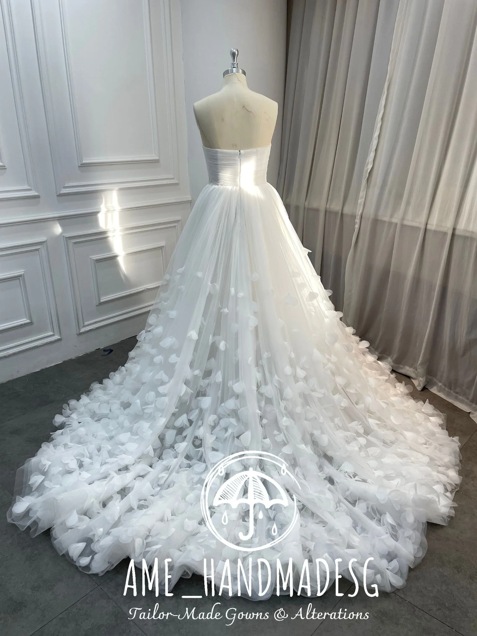 Whispering Petals — A Dreamy Tulle Bridal Gown - Image 2