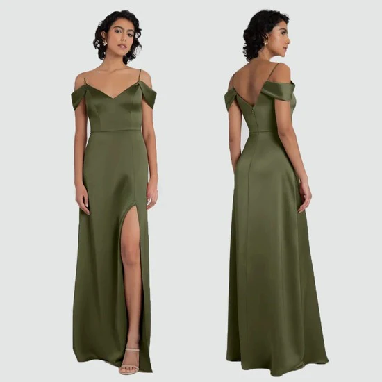 High End Satin Silk Bridesmaid Dress - Image 3