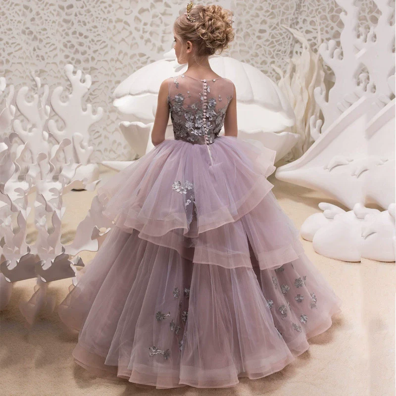 Kids Noble Princess Evening Dress - Image 3