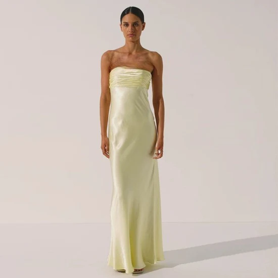 Ladies Elegant Satin Dress - Image 9