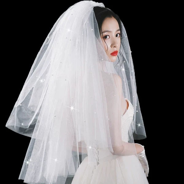 Pearl Hair Accessory Wedding Veil - Image 3