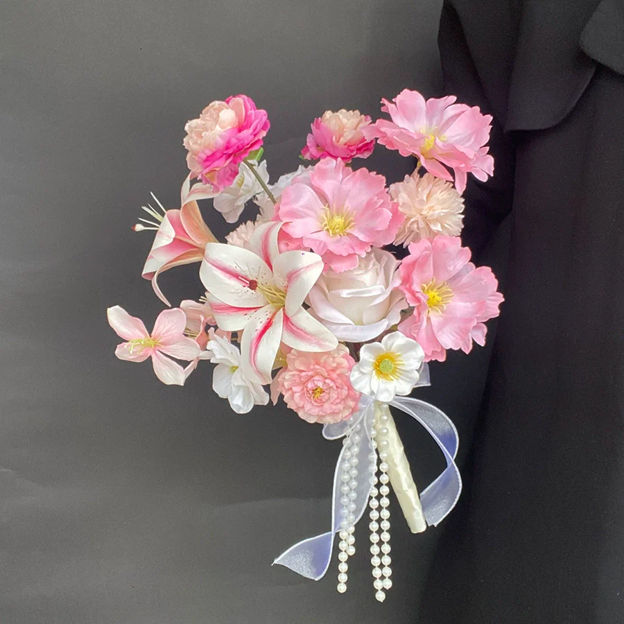 Premium Hand-held Artificial Flower Bouquet – 45×30 cm Color for Weddings - Image 7