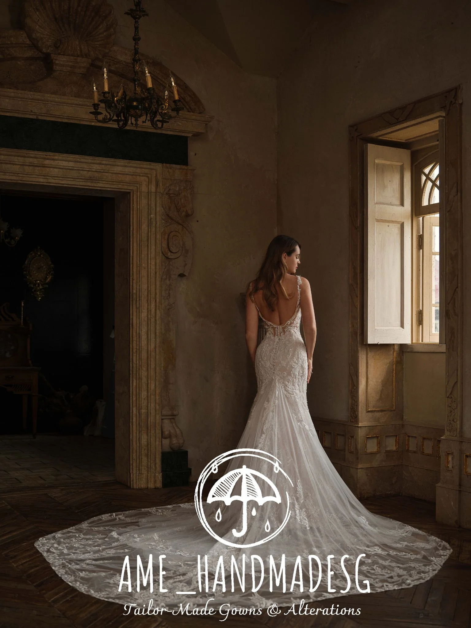 Whispered Romance: An Illusion Lace Mermaid Bridal Gown - Image 2