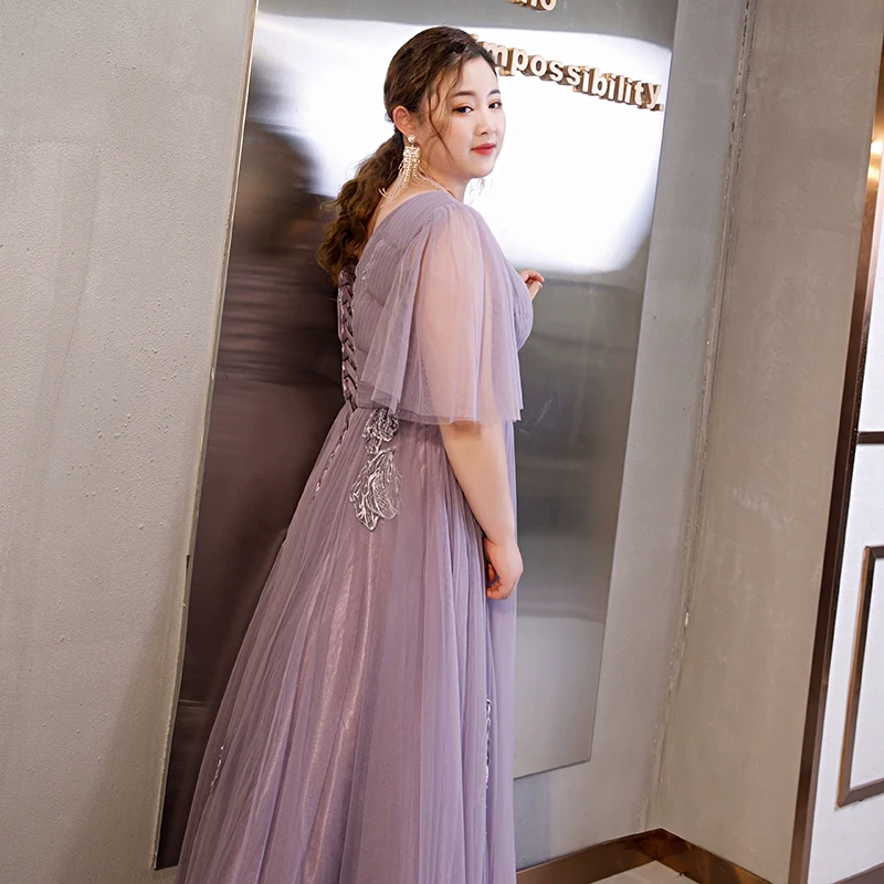 Purple Summer Evening Dress - Image 2