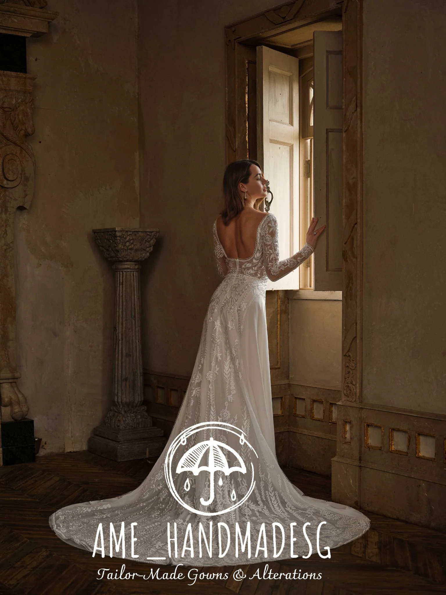 Silent Grace: An Open-Back Lace Bridal Gown - Image 2