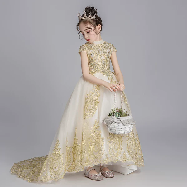 Small Princess Piano Performance Dress Wedding Western Style Costume