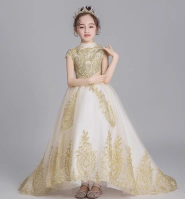 Small Princess Piano Performance Dress Wedding Western Style Costume - Image 4