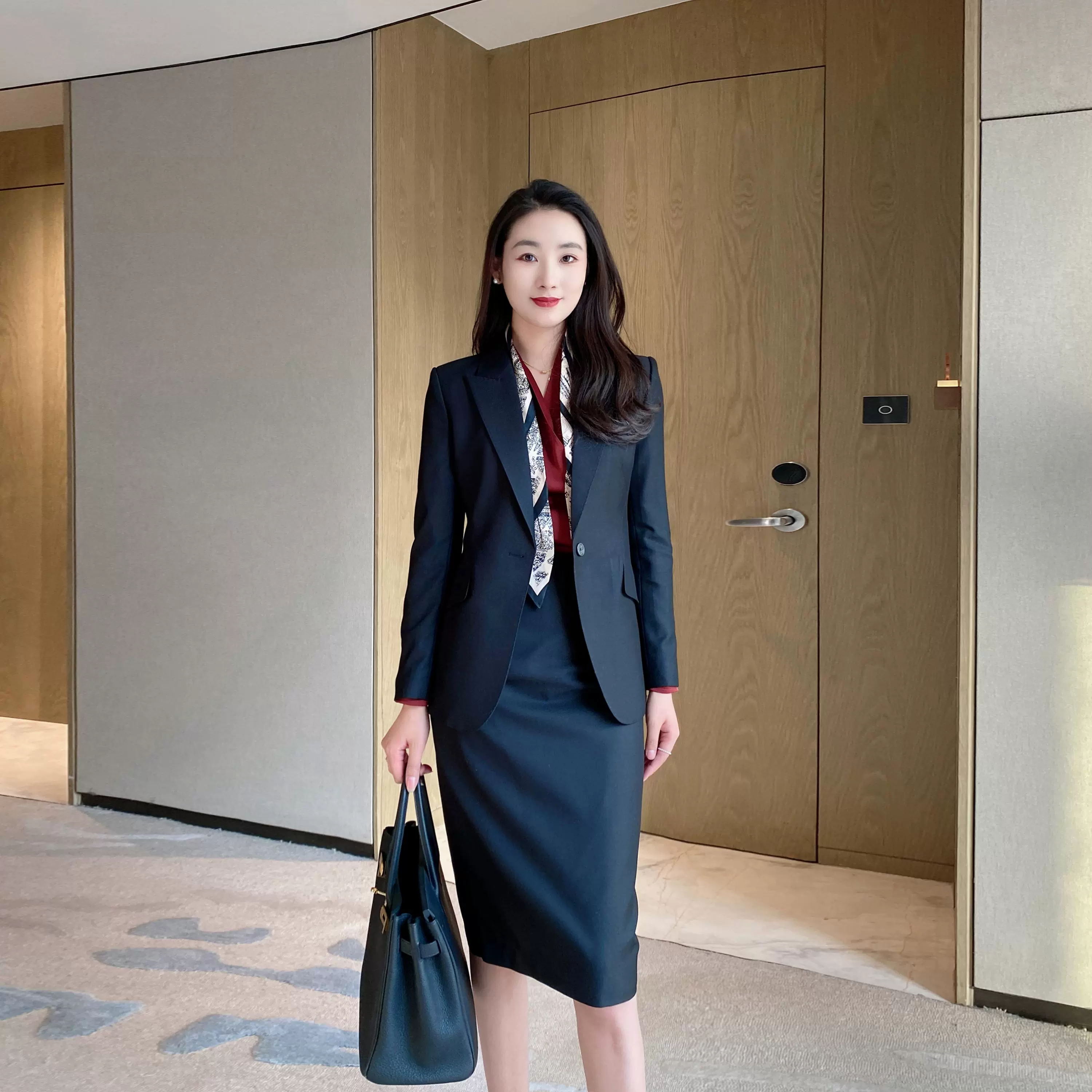 Spring Black Classic Women's Business Suit Set Premium Tailored Two‑Piece - Image 2