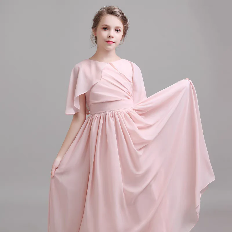 EG-SALE-AME-00173 Tulle Flower Girl Dress - Pink Satin & Polyester Lining - Custom Sizes Available by Ame Handmadesg - Image 5