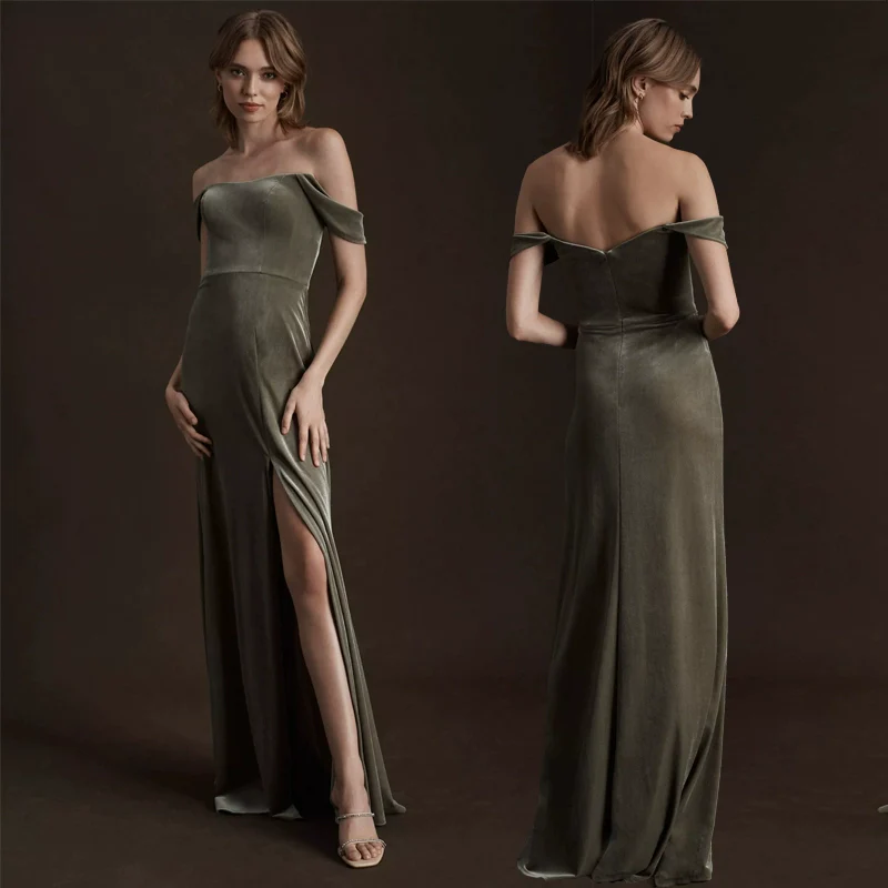 Velvet Bridesmaid Dress - Image 6