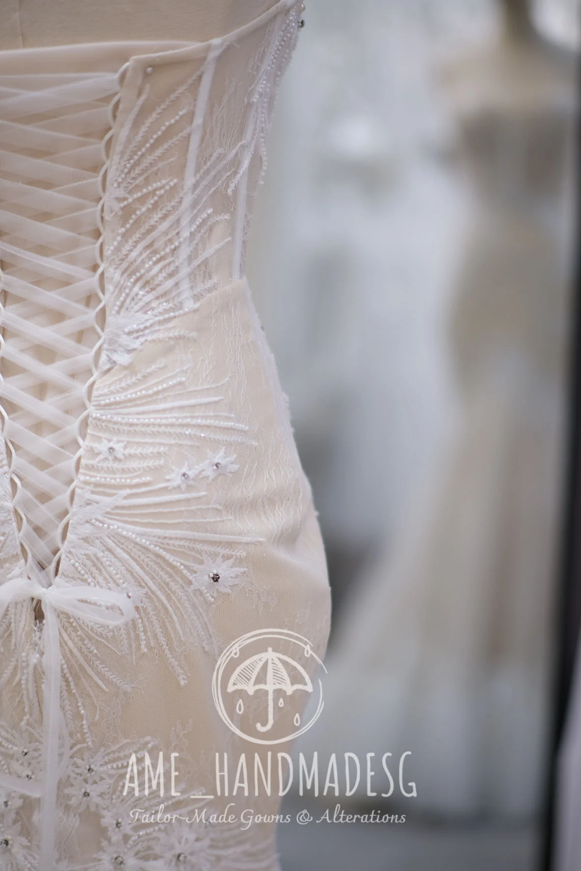 Lux Full Fabric Lace & Applique Wedding Gown | Ready-to-Wear - Image 4