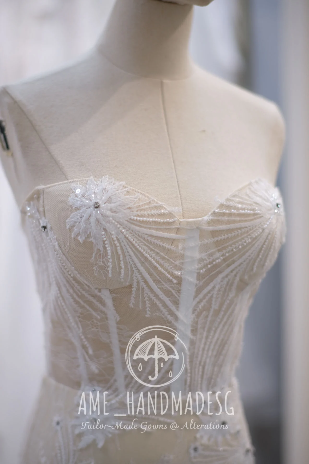 Lux Full Fabric Lace & Applique Wedding Gown | Ready-to-Wear - Image 8