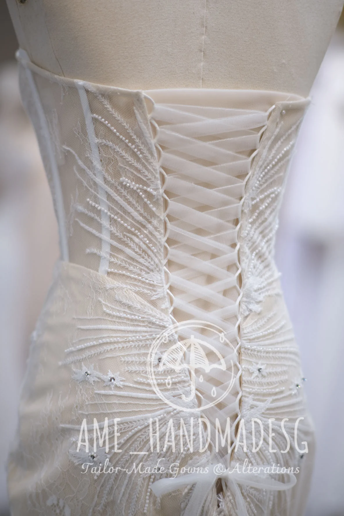 Lux Full Fabric Lace & Applique Wedding Gown | Ready-to-Wear - Image 9