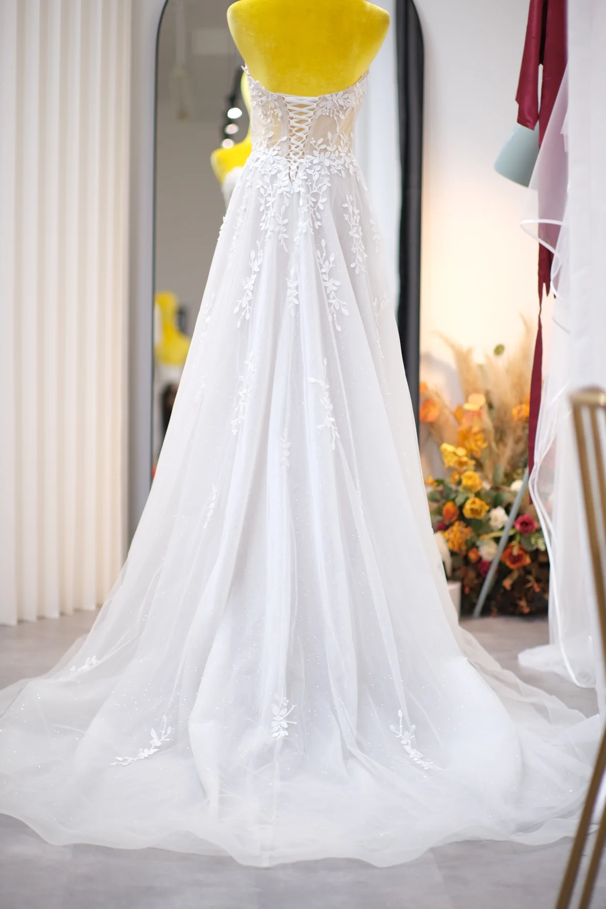 Lux Full Fabric Lace Size S Wedding Gown | Ready-to-Wear - Image 7