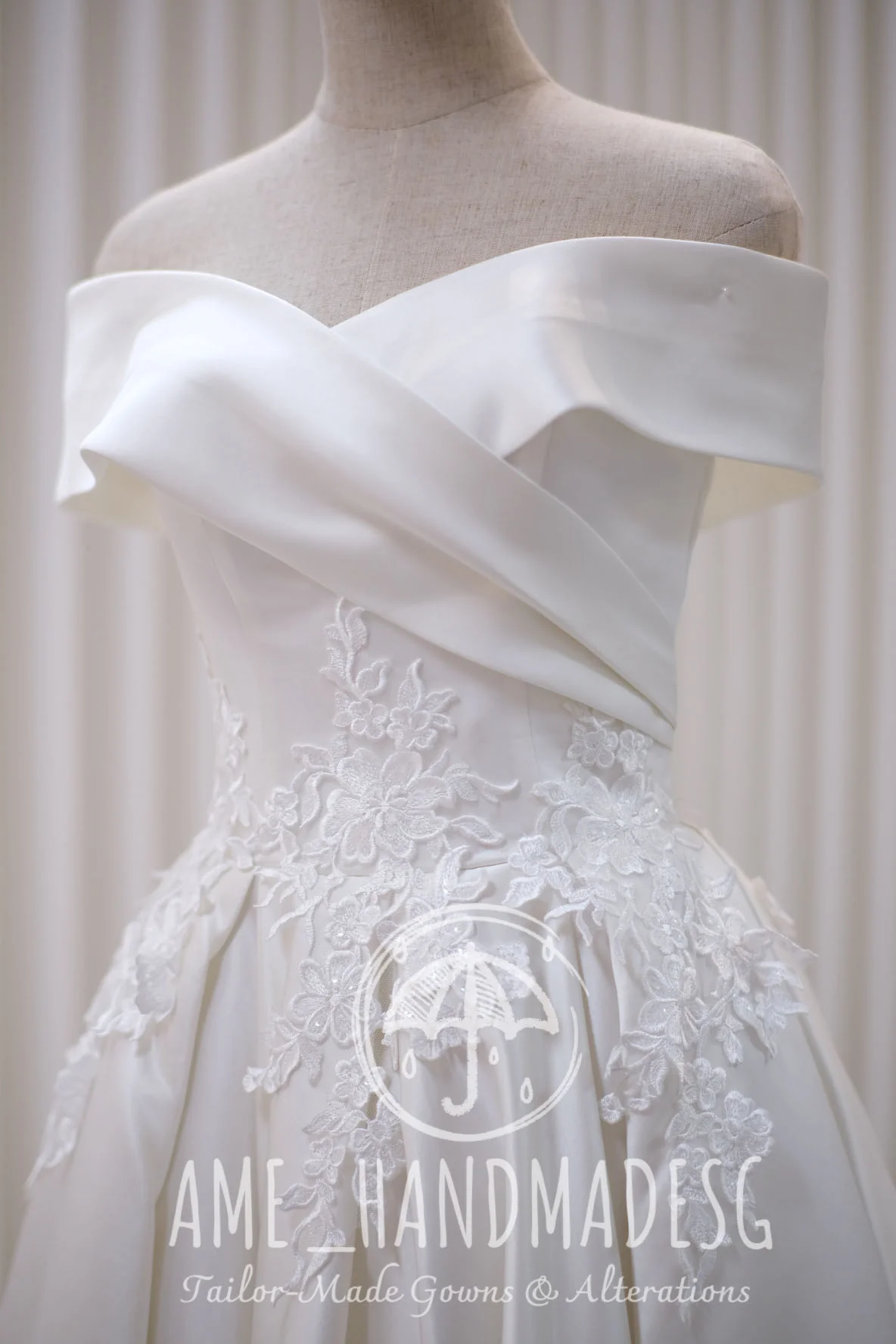 Lux Half Lace Beaded Adjustable Wedding Gown | Ready-to-Wear - Image 4