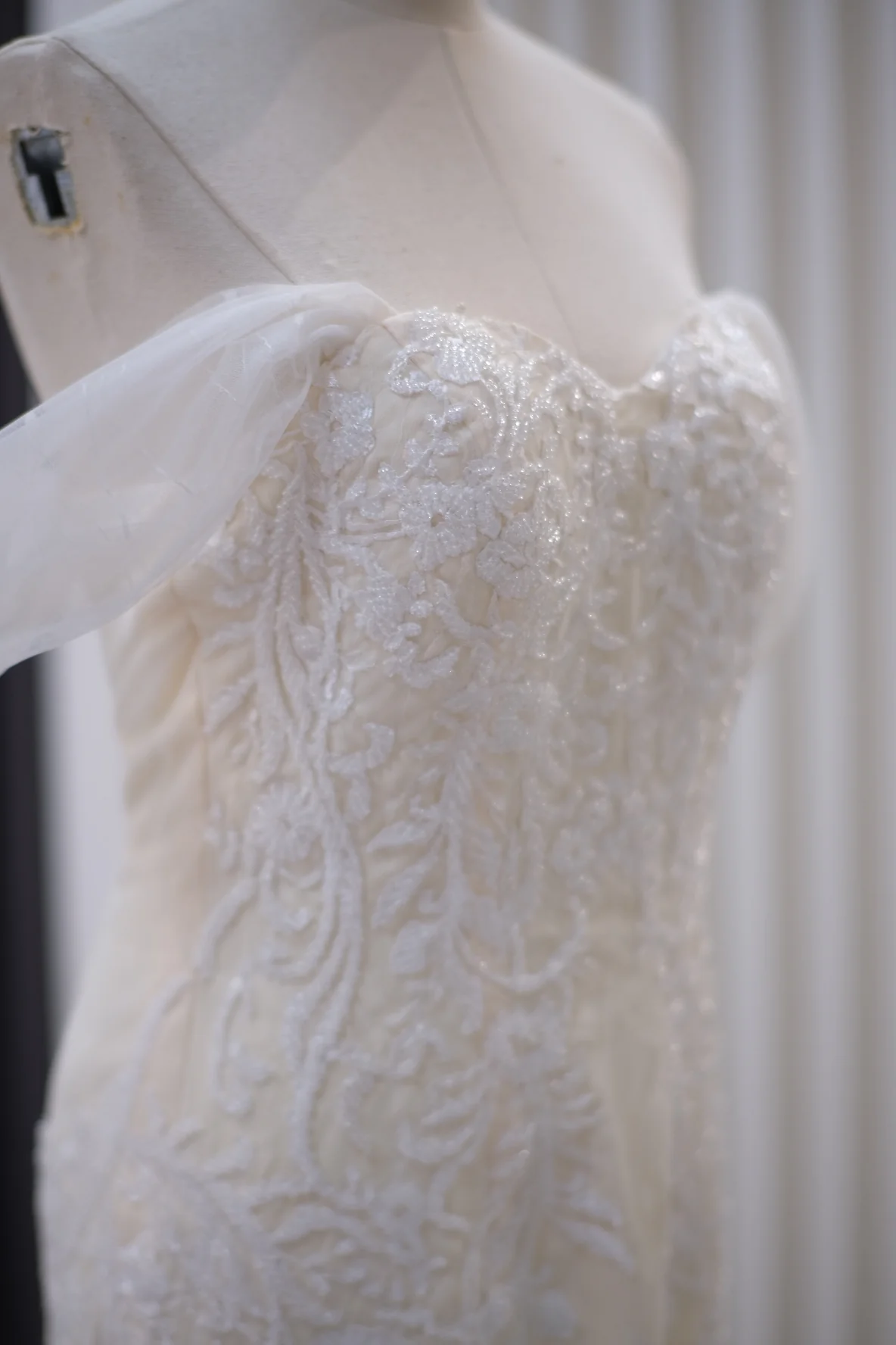 Premium Full Beaded Size S Wedding Gown | Ready-to-Wear - Image 3