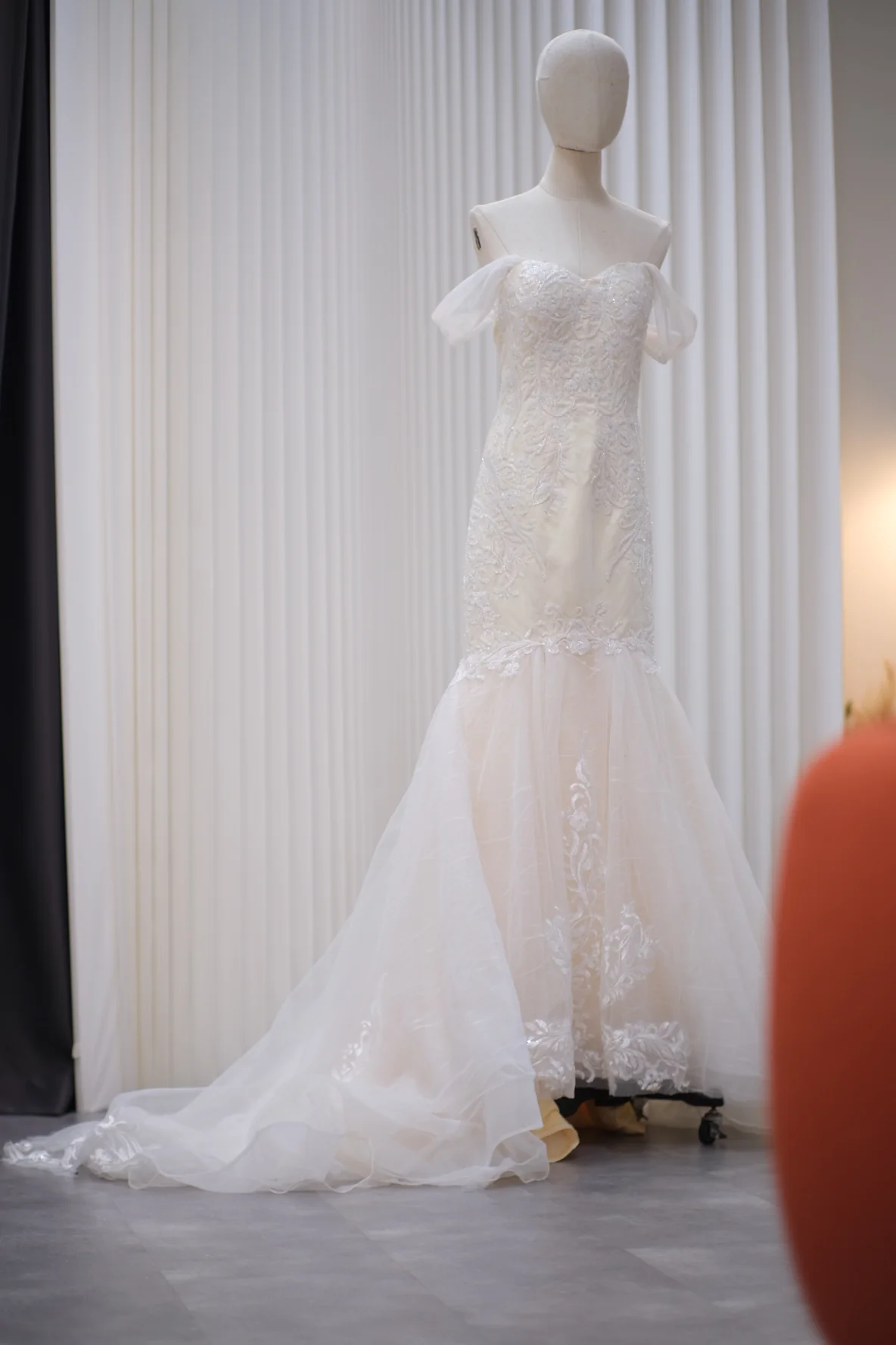 Premium Full Beaded Size S Wedding Gown | Ready-to-Wear - Image 6